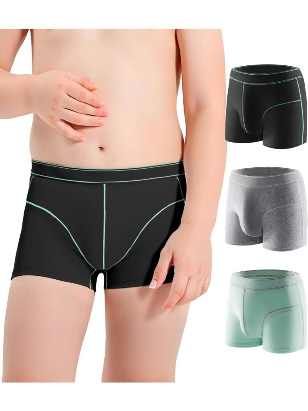 Carer Boys Washable Incontinence Underwear 3‑Pack | Front Absorbency 70ml | Leak